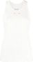 Maison Margiela Logo Tanktop Stijlvol en Comfortabel White Dames - Thumbnail 1