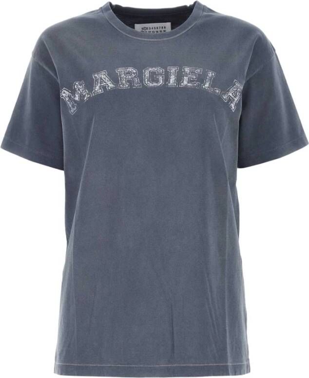 Maison Margiela Luxe Dames T-Shirt Upgrade Hoogwaardige Stof Blauw Dames
