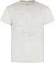 Maison Margiela Witte Katoenen T-shirt met Geborduurd Numeriek Logo White Heren - Thumbnail 1