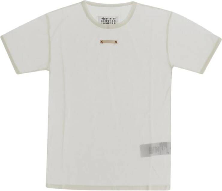 Maison Margiela Luxe Zijde Blend Wit T-Shirt White Dames