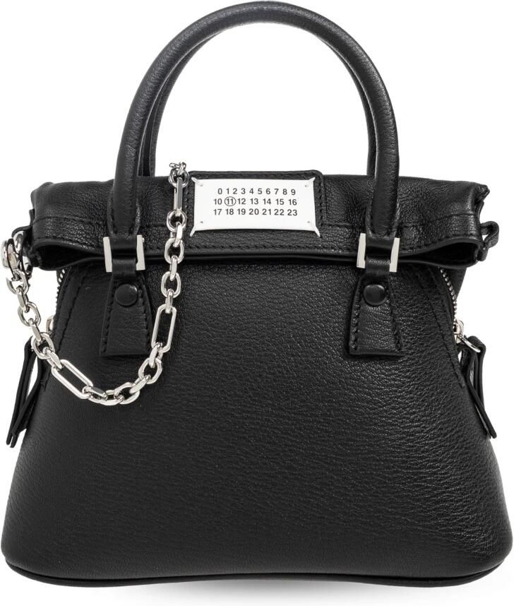Maison Margiela Hobo bags Structured Textured Leather Shoulder Bag in zwart - Foto 5