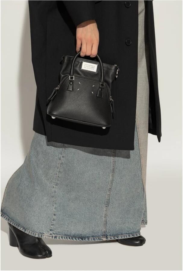 Maison Margiela Hobo bags Structured Textured Leather Shoulder Bag in zwart - Foto 8