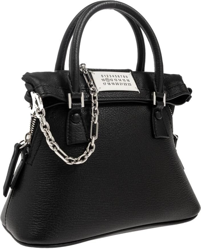 Maison Margiela Hobo bags Structured Textured Leather Shoulder Bag in zwart - Foto 6