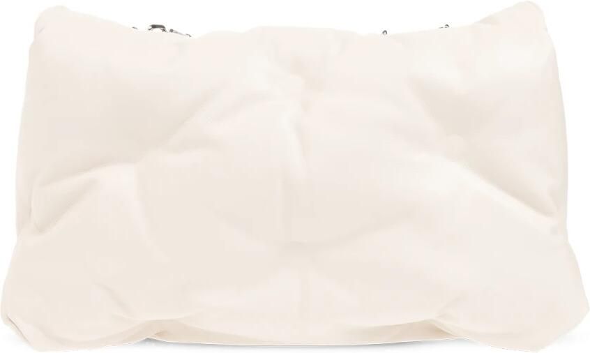 Maison Margiela Shoppers Glam Slam Flap Medium Hobo Bag Leather Beige in beige - Foto 7