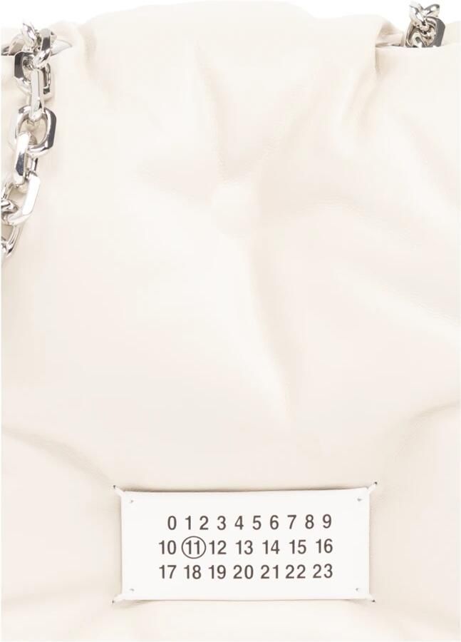 Maison Margiela Shoppers Glam Slam Flap Medium Hobo Bag Leather Beige in beige - Foto 2