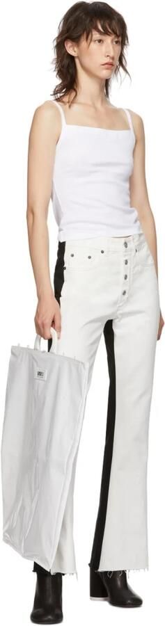 Maison Margiela Crossbody bags Mm6 Logo Tote Bag in wit - Foto 5