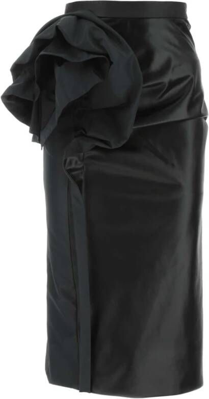 Maison Margiela Midi Rok Verhoog Je Stijl Zwart Dames