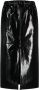 Maison Margiela Zwarte patent midi rok met gerimpelde details Black Dames - Thumbnail 1