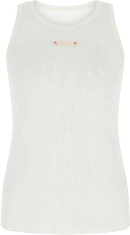 Maison Margiela Mouwloos T-shirt voor vrouwen White Dames