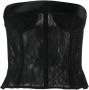 Maison Margiela Zwart katoenen mesh onderborst corset Black Dames - Thumbnail 3
