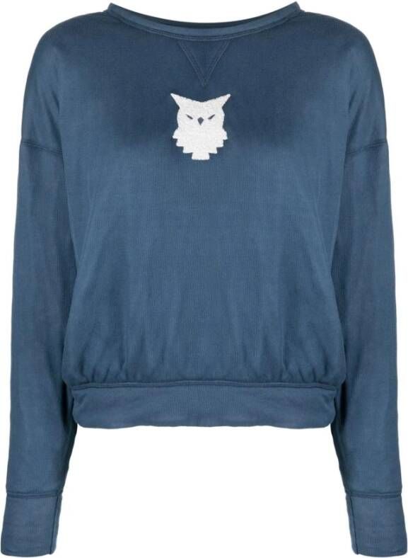 Maison Margiela Owl Motif Sweater Blauw Dames