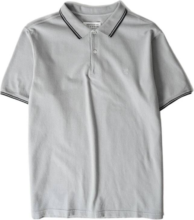Maison Margiela Polo shirt met logo Gray