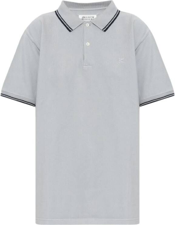 Maison Margiela Polo shirt met logo Gray