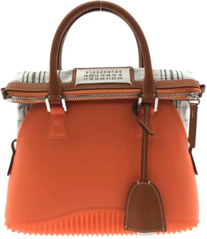 Maison Margiela Pre-owned Cotton handbags Oranje Dames