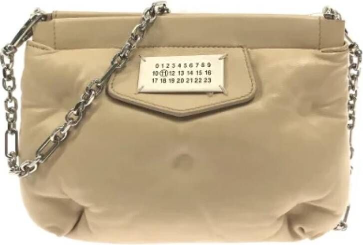 Maison Margiela Pre-owned Leather shoulder-bags Beige Dames