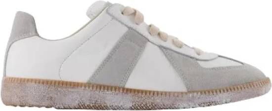 Maison Margiela Pre-owned Leather sneakers Wit Dames