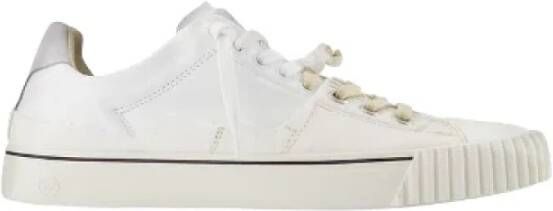 Maison Margiela Pre-owned Leather sneakers Wit Dames