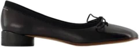Maison Margiela Pre-owned Pre-owned Leather flats Zwart Dames
