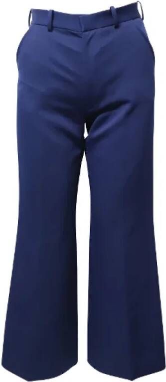 Maison Margiela Pre-owned Polyester bottoms Blauw Dames