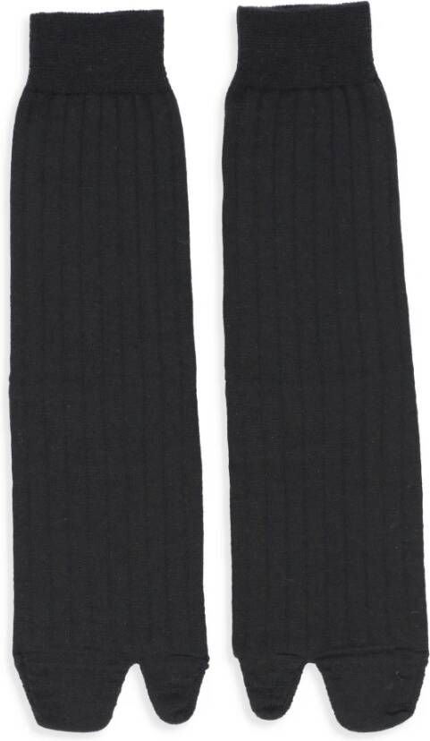 Maison Margiela Zwarte wollen blend Tabi teen sokken Black Dames