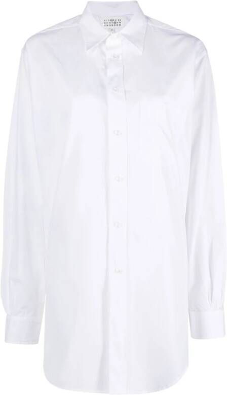 Maison Margiela Optisch witte katoenen lange blouse White Dames
