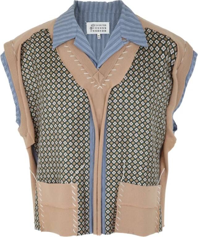 Maison Margiela Short Sleeved Shirt Blauw Heren
