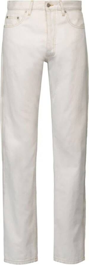 Maison Margiela Slim-Fit Witte Jeans met Asymmetrische Zak Wit Heren