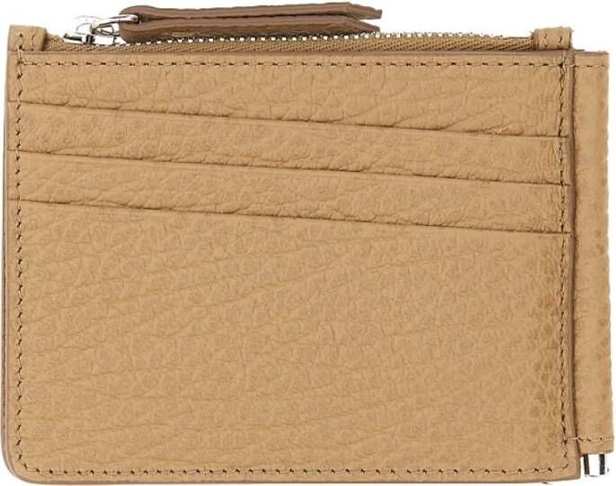 Maison Margiela Stijlvolle Logo Portemonnee Beige Unisex
