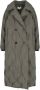 Maison Margiela Lange gewatteerde khaki jas Aw24 Gray Dames - Thumbnail 1