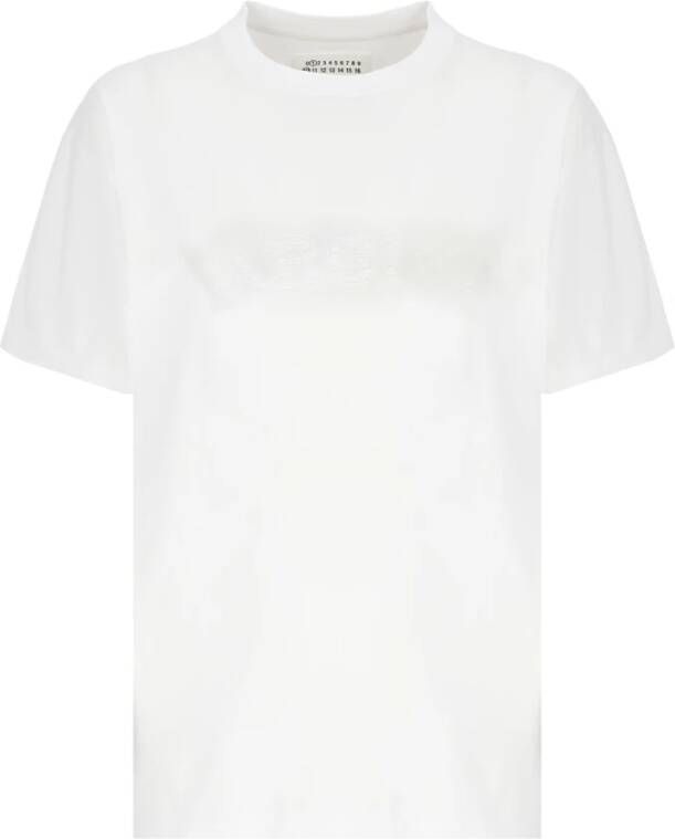 Maison Margiela Stijlvolle Witte Katoenen T-shirt voor Vrouwen Wit Dames