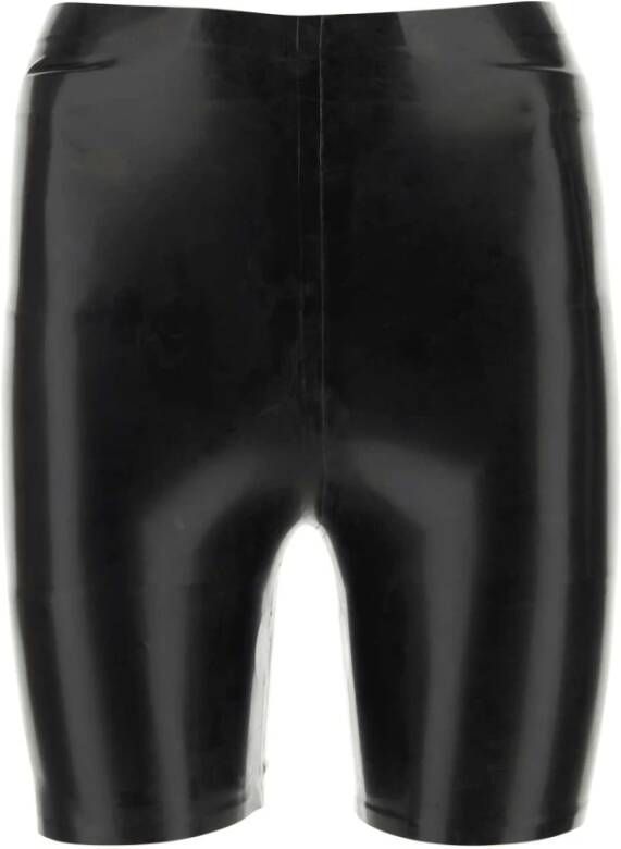 Maison Margiela Stijlvolle zwarte latex shorts Zwart Dames
