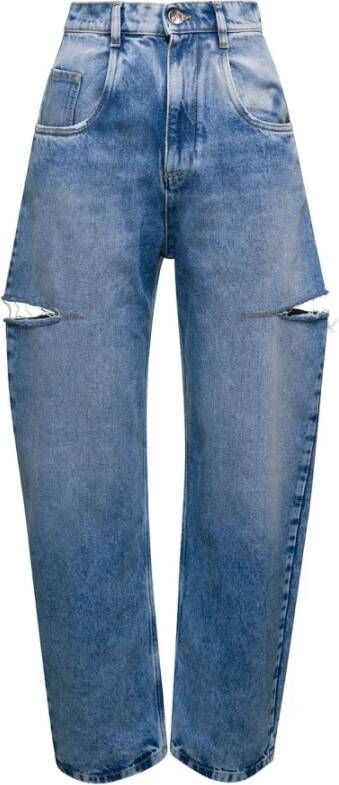 Maison Margiela Blauwe Vintage Stijl Dames Jeans Blue Dames