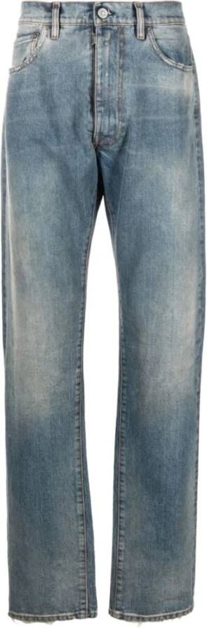Maison Margiela Straight Jeans Blauw Heren