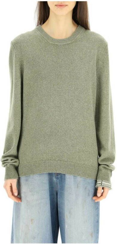 Maison Margiela Groene Trui Ss23 Kasjmier Wol Green Dames