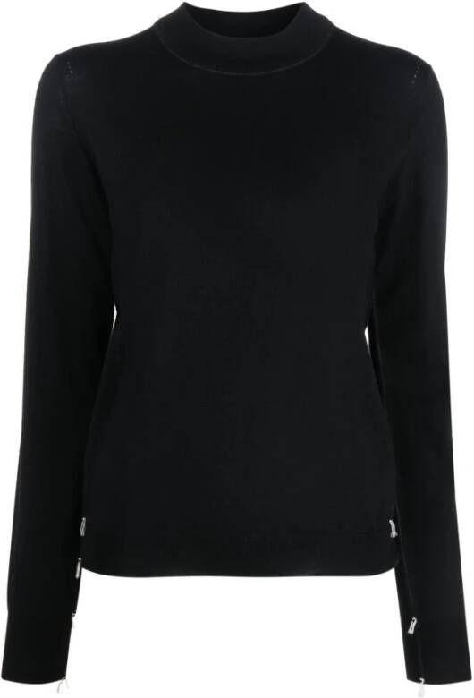 Maison Margiela Sweaters Black Zwart Dames