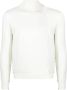 Maison Margiela Witte Wol Contrasterende Trim Coltrui White Dames - Thumbnail 2