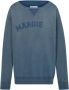 Maison Margiela Blauwe Katoenen Sweatshirt met Geborduurd Logo Blauw Dames - Thumbnail 1