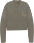 Maison Margiela Olijfgroen Katoenen Logo Patch Cropped Sweatshirt Green Dames - Thumbnail 1