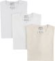 Maison Margiela Witte Katoenen T-shirt met Klassieke Crew Neck Wit Heren - Thumbnail 4