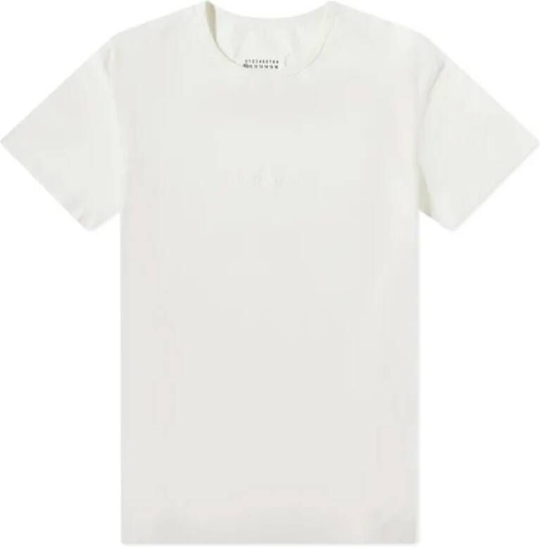 Maison Margiela Katoenen T-shirt met geborduurd logo White Heren