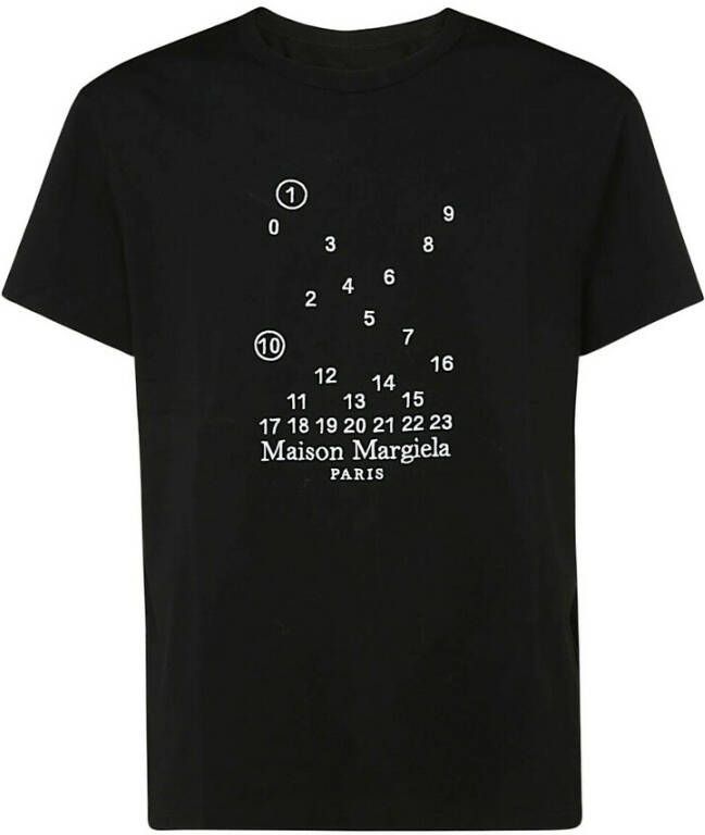 Maison Margiela T-shirt met logo Zwart Heren