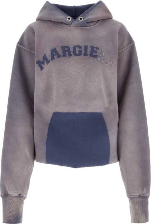 Maison Margiela Verrijk je casual garderobe met een tweekleurige katoenen sweatshirt Meerkleurig Dames