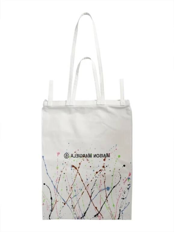 Maison Margiela Vier handgreeptas met logo Wit Dames