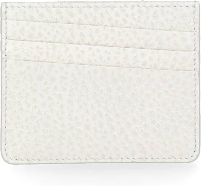 Maison Margiela Luxe Leren Kaarthouder voor Heren Wit Heren