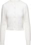 Maison Margiela Witte Cardigan met Parelknopen en Vier Stiksels Detail White Dames - Thumbnail 1