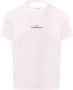 Maison Margiela Witte Crew-neck T-shirt met Geborduurd Logo White Heren - Thumbnail 1