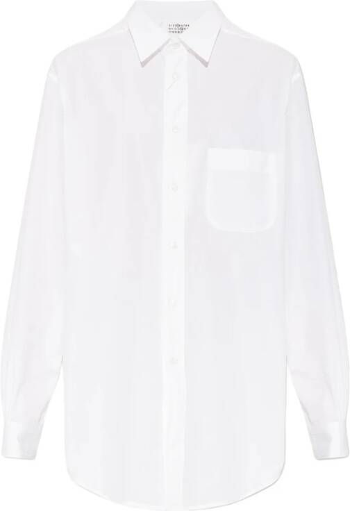 Maison Margiela Optisch witte katoenen lange blouse White Dames