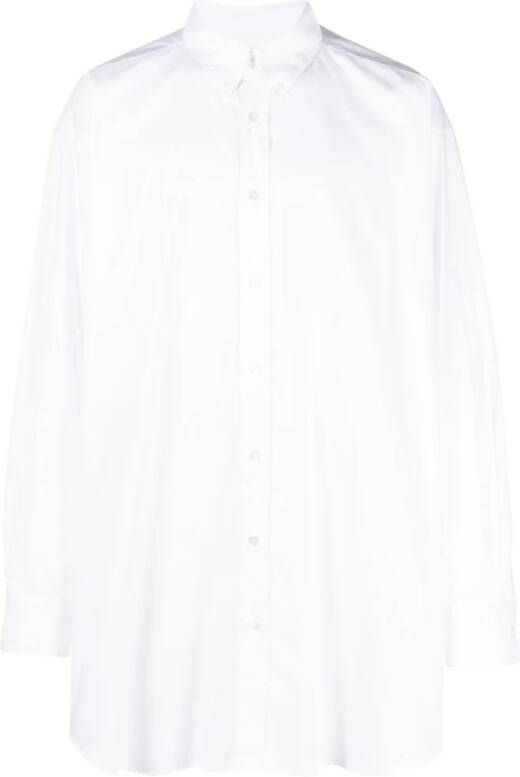 Maison Margiela Witte Katoenen Overhemd met Knoopsluiting White Heren