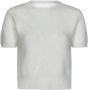 Maison Margiela Witte T-shirt van Wolmix met Geborsteld Effect White Dames - Thumbnail 3