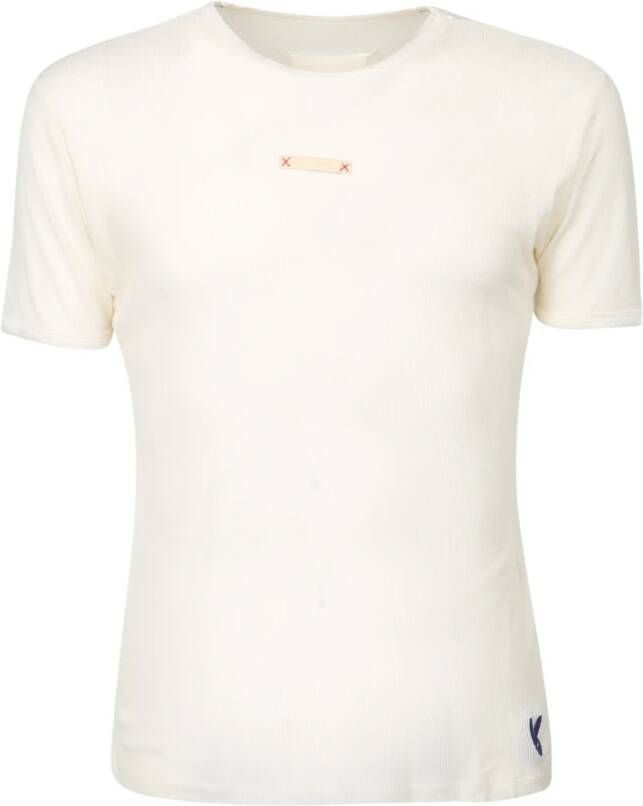 Maison Margiela Witte T-shirt met Patch Detail White Heren